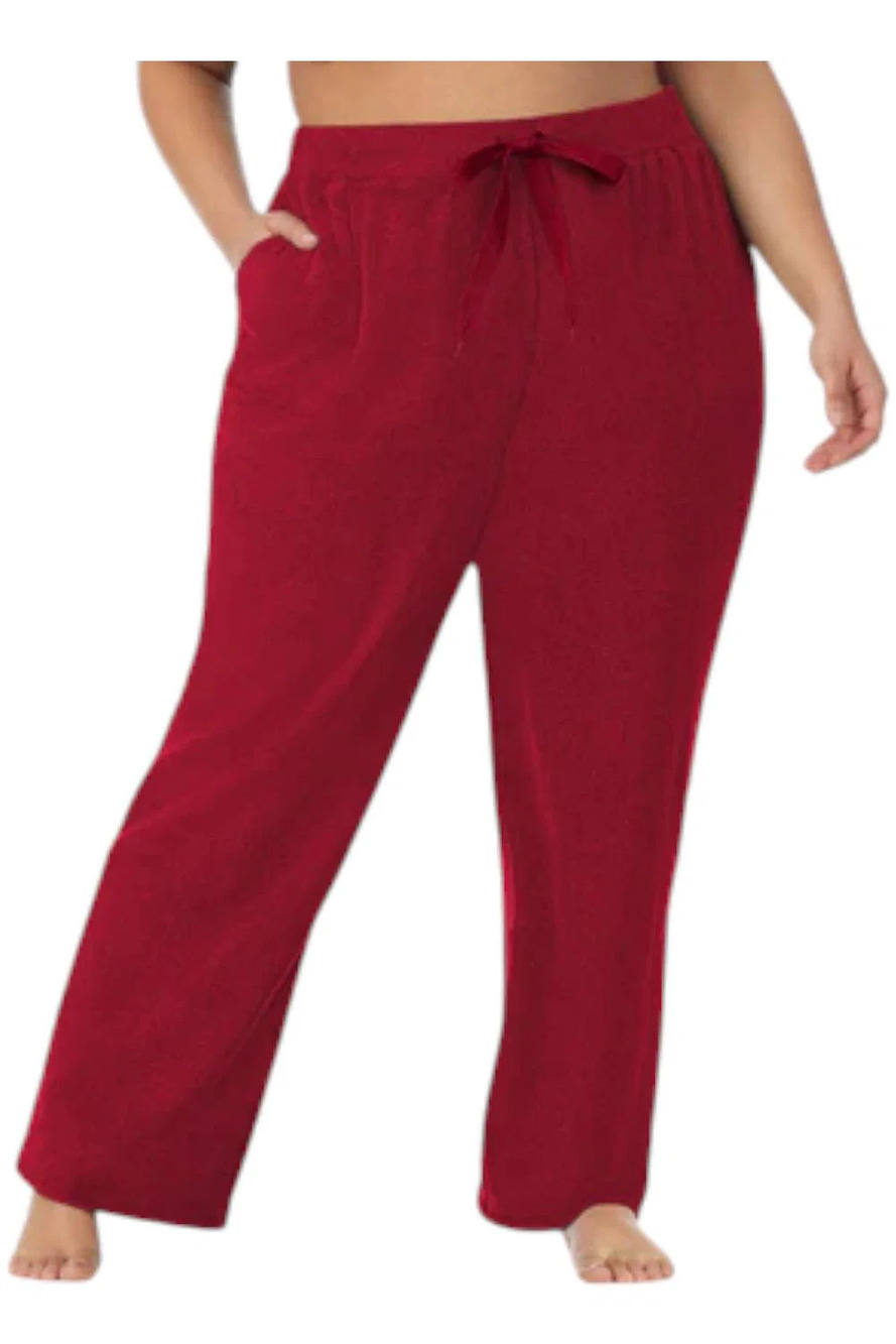 Comfort Code Women's Fleece Lounge Pant Red - Regular